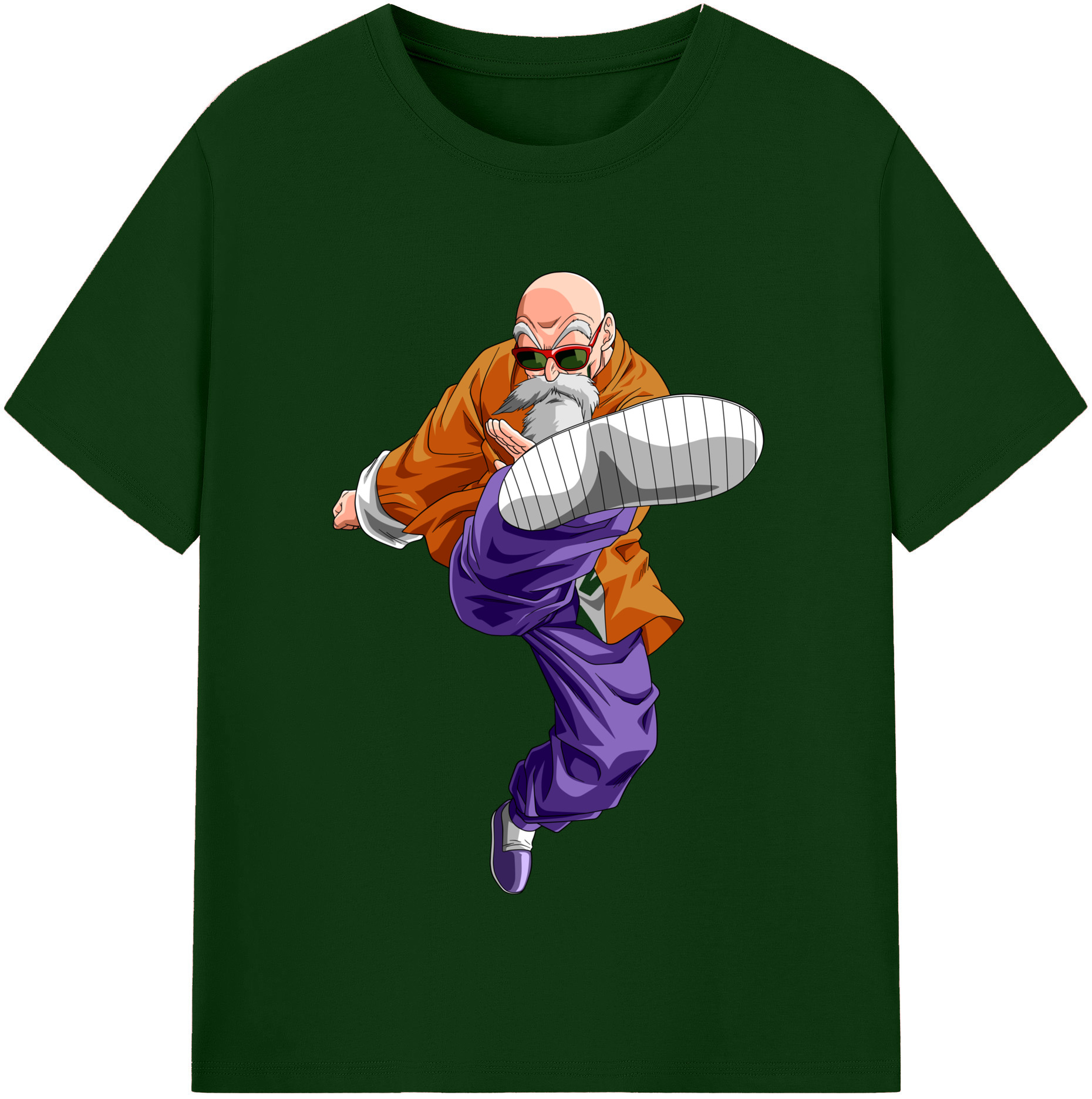 （画像用） ドラゴンボール 亀仙人（かめせんにん） DRAGON BALL Master Roshi Kame Sennin 綿100％半袖Tシャツ（フロントプリント）